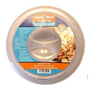 Nordic Ware Microwave Splatter Cover 10-in Opaque White Vents BPA Melamine Free